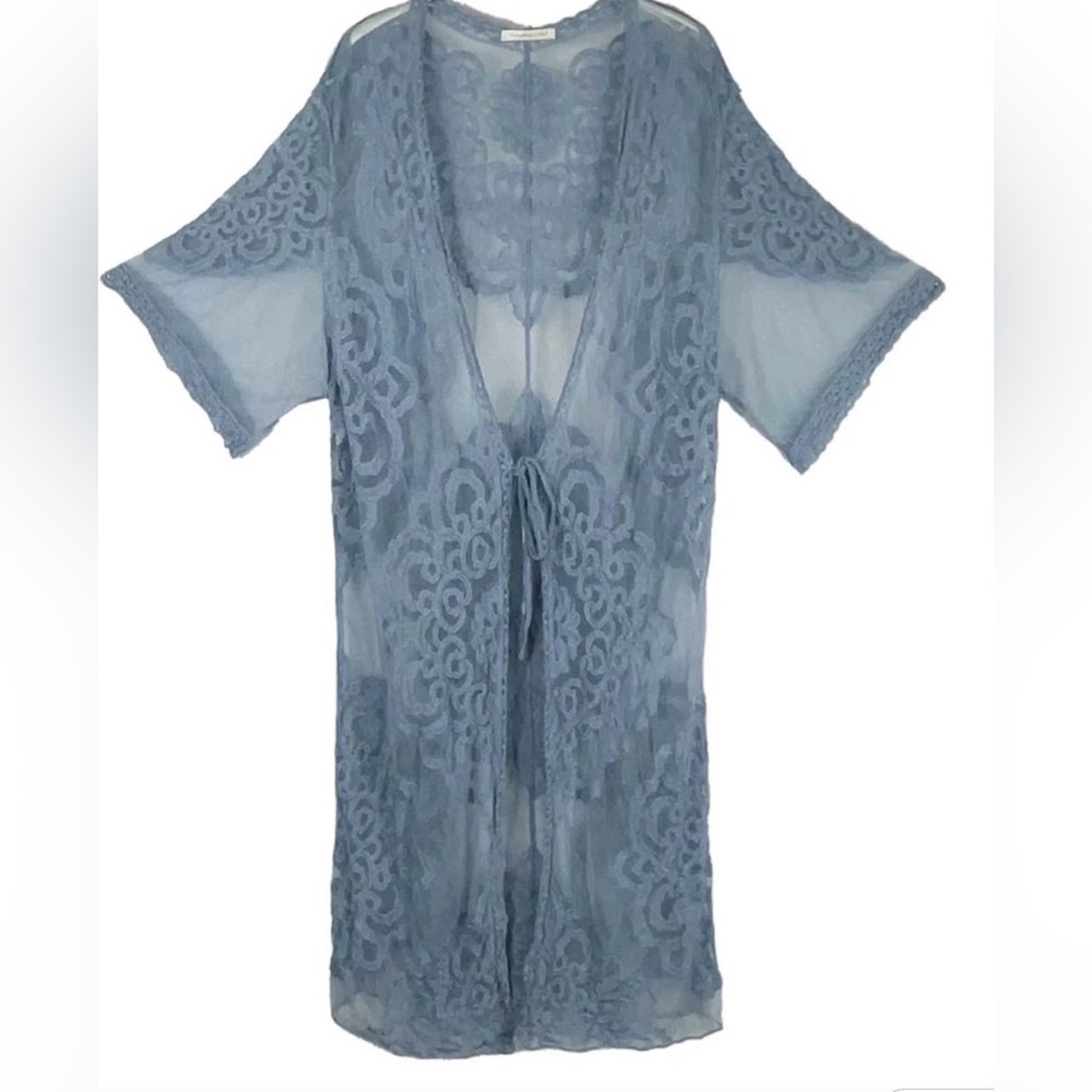 Os lace blue cover up. Beautiful blue color.